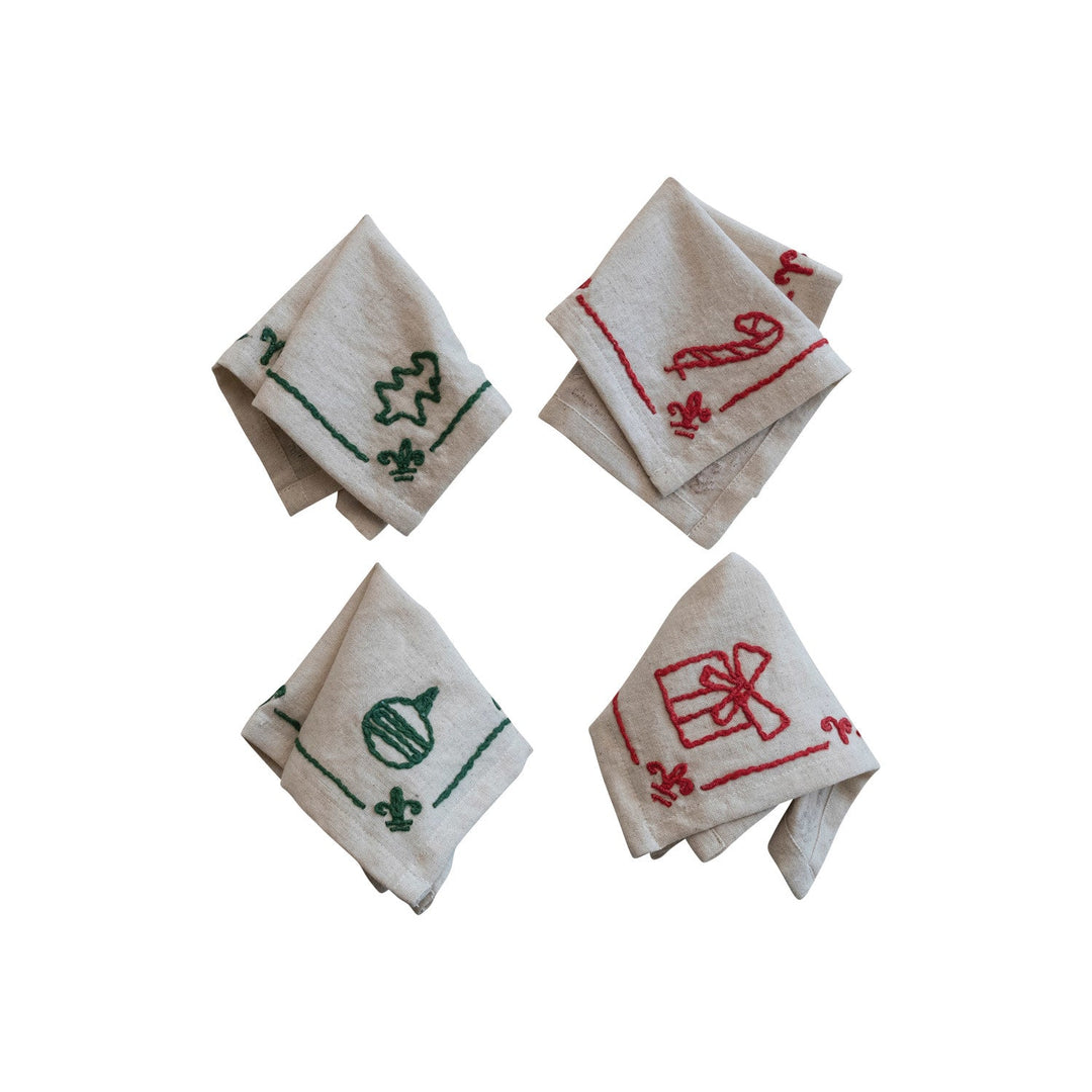 Holiday Cocktail Napkins - Merry PigletsCreative Co - Op