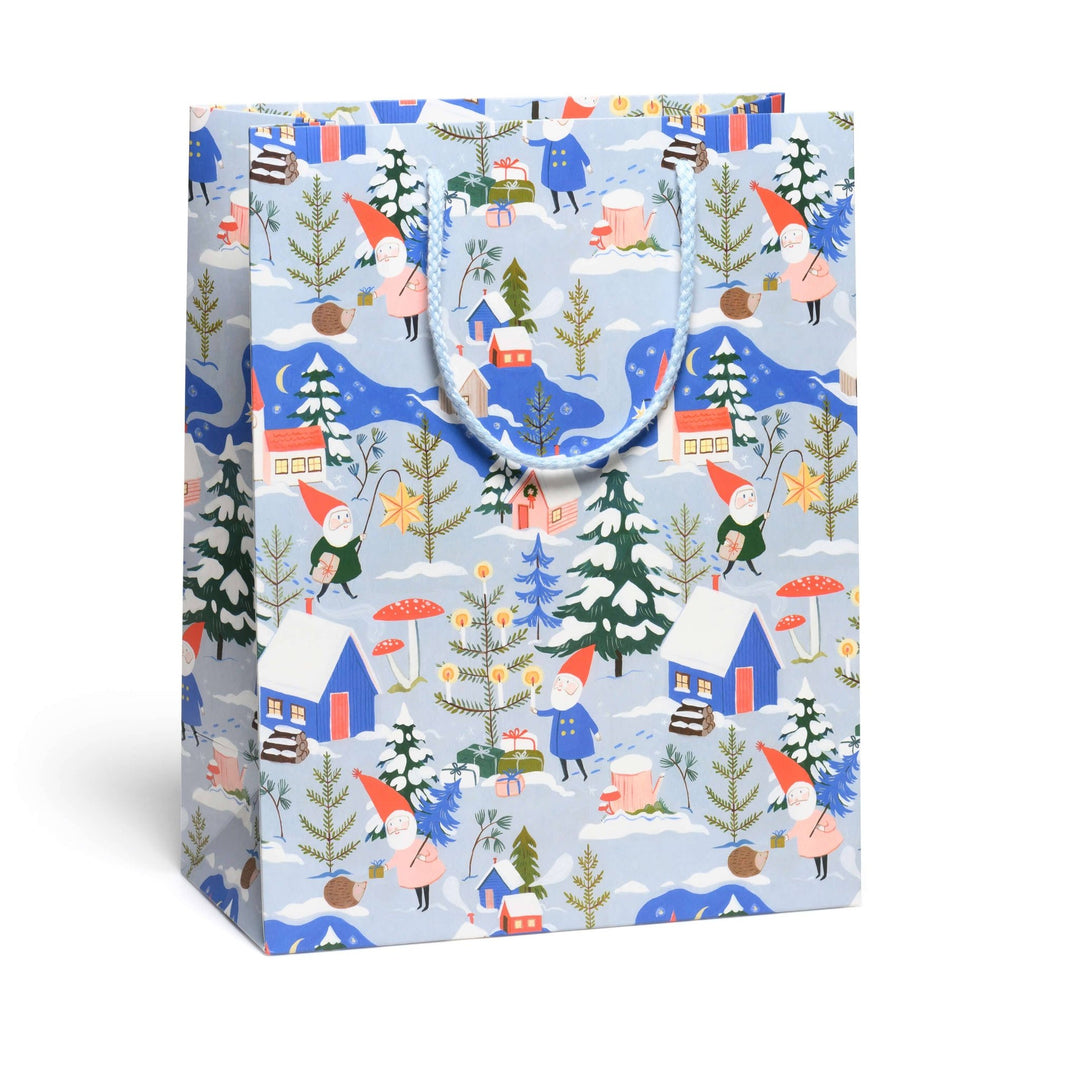 Holiday Gnomes Large Gift Bag - Merry PigletsRed Cap Cards
