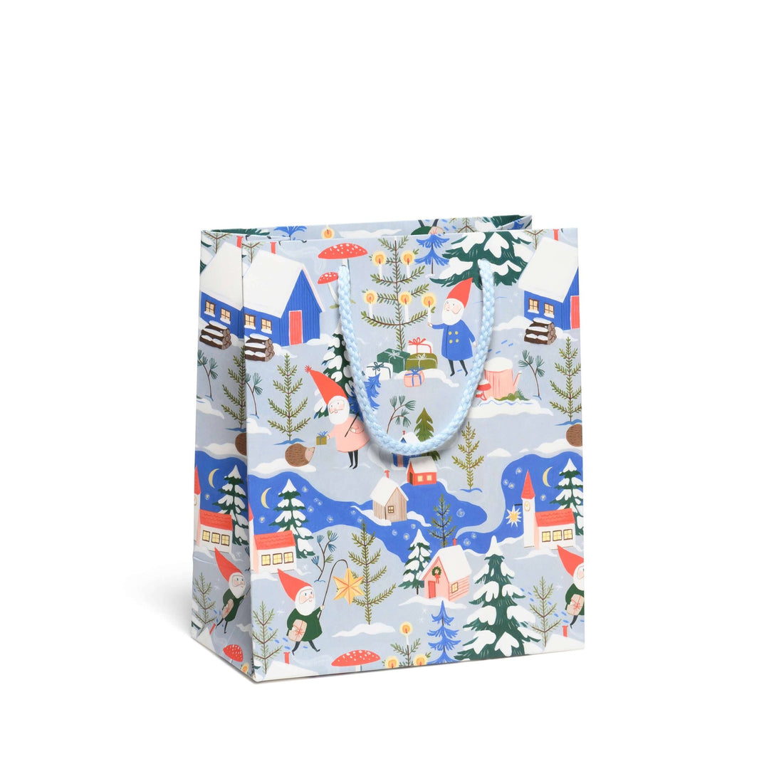 Holiday Gnomes Large Gift Bag - Merry PigletsRed Cap Cards