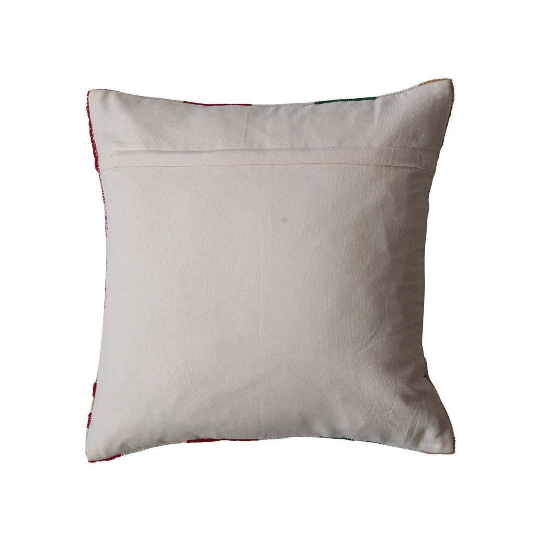 Holiday Plaid Pillow - Merry PigletsCreative Co - Op