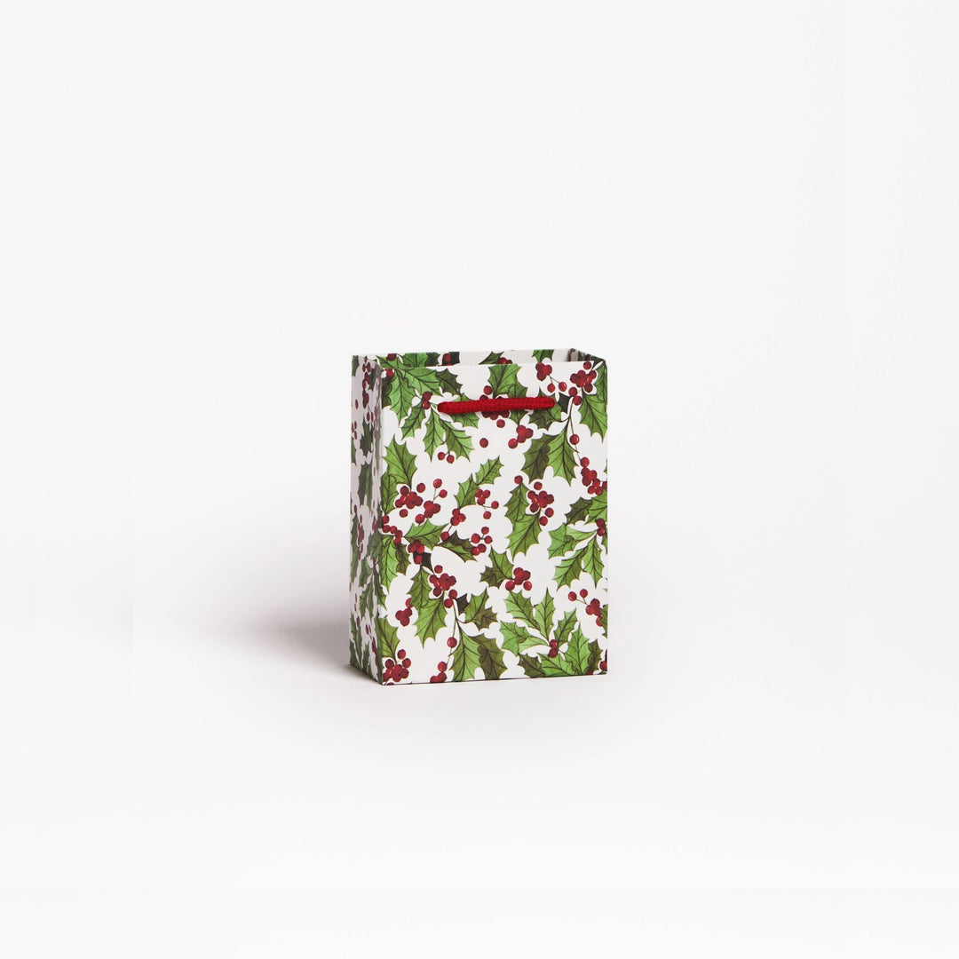Holly Holiday Gift Bag Medium - Merry PigletsAbigail Jayne Design