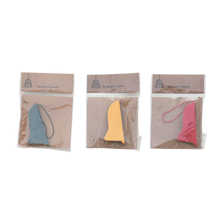 Honeycomb Bell Ornament - Merry PigletsCreative Co - Op