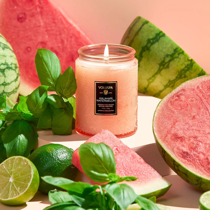 Kalahari Watermelon Small Jar Candle - Merry PigletsVoluspa