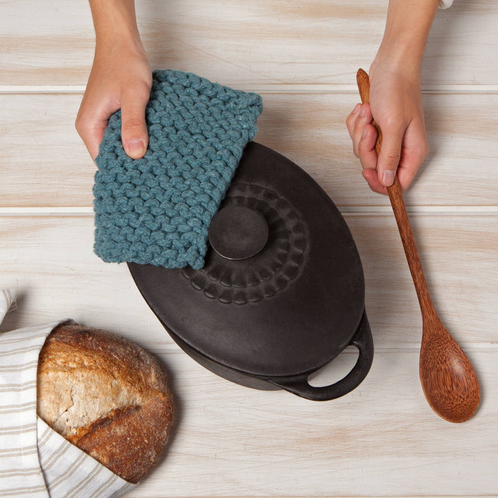 Lagoon Knit Potholder - Merry PigletsDanica Heirloom