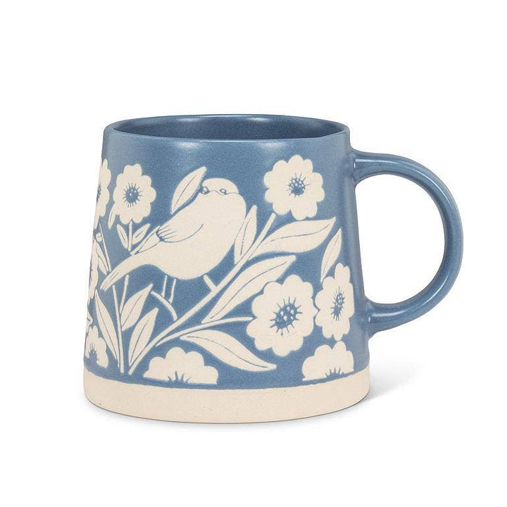 Leaves & Birds Blue Mug - Merry PigletsAbbott