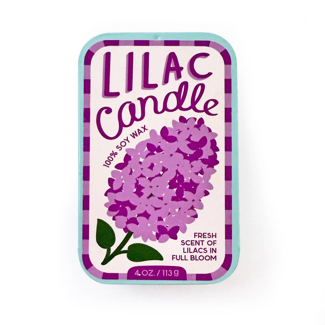 Lilac Tin Candle - Merry PigletsThe Neighborgoods