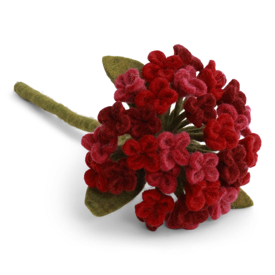 Long Stemmed Dark Red Wool Hydrangea - Merry PigletsGry and Sif