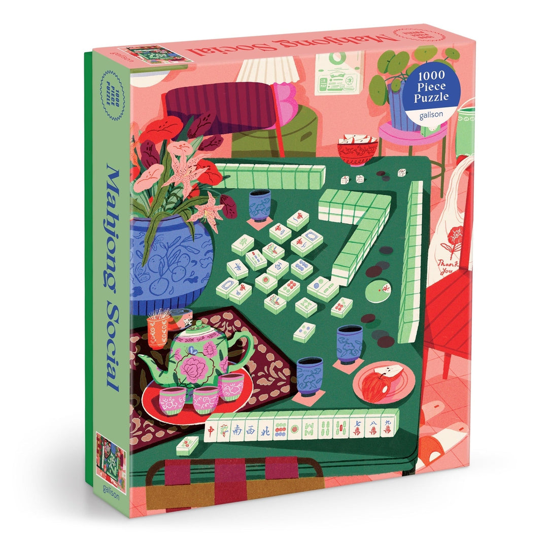 Mahjong Social 1000 Piece Puzzle - Merry PigletsGalison