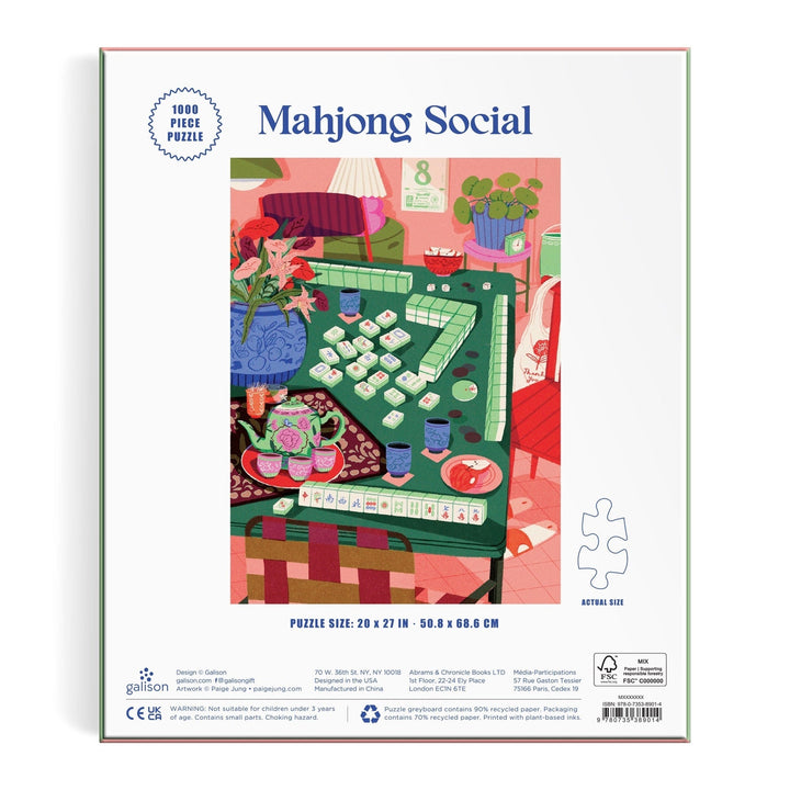 Mahjong Social 1000 Piece Puzzle - Merry PigletsGalison