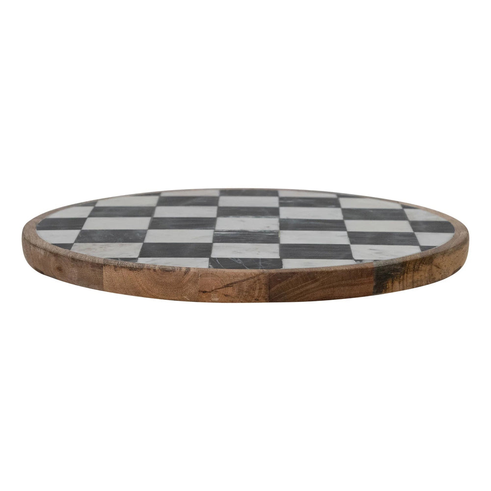 Marble Check Lazy Susan - Merry PigletsMerry Piglets