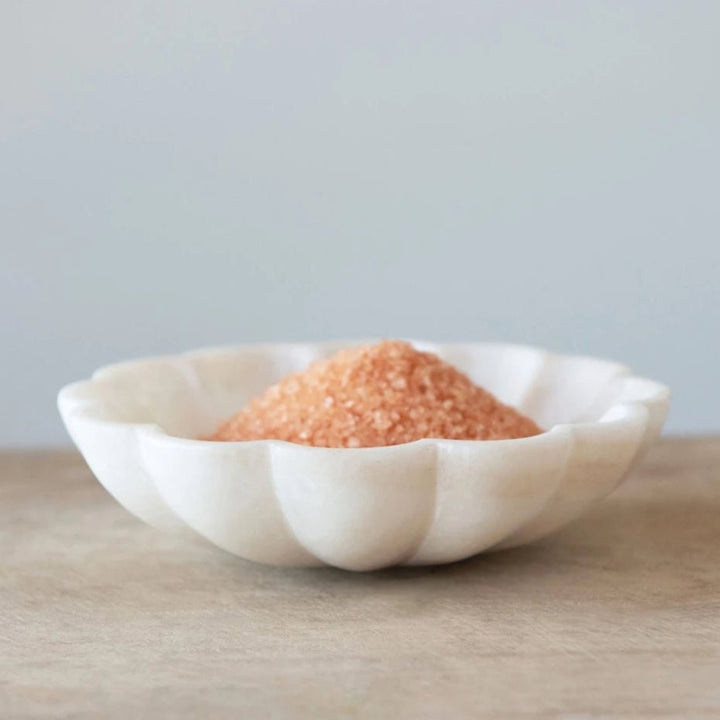 Marble Flower Dish - Merry PigletsCreative Co - Op