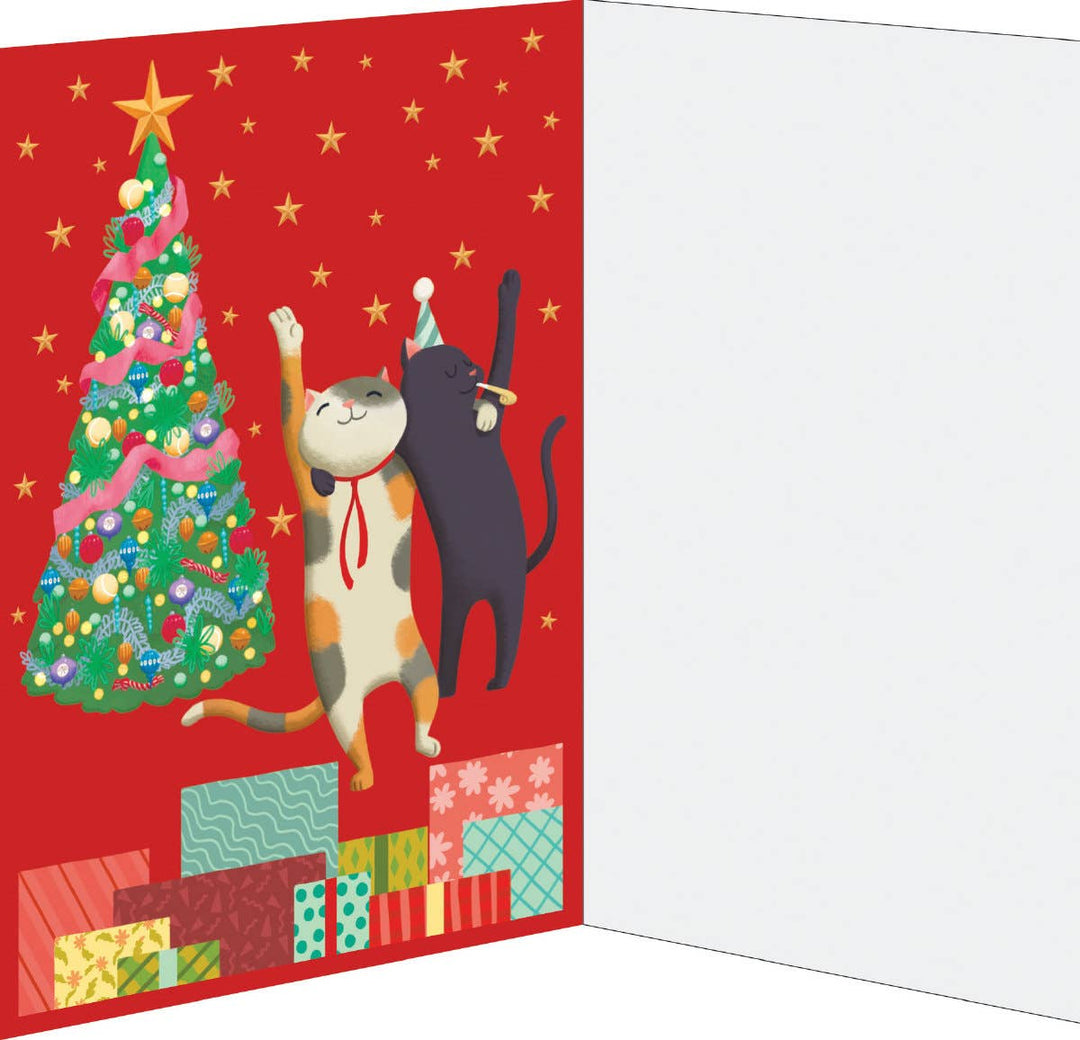 Meow Factor Advent Calendar Greeting Card - Merry PigletsRoger La Borde
