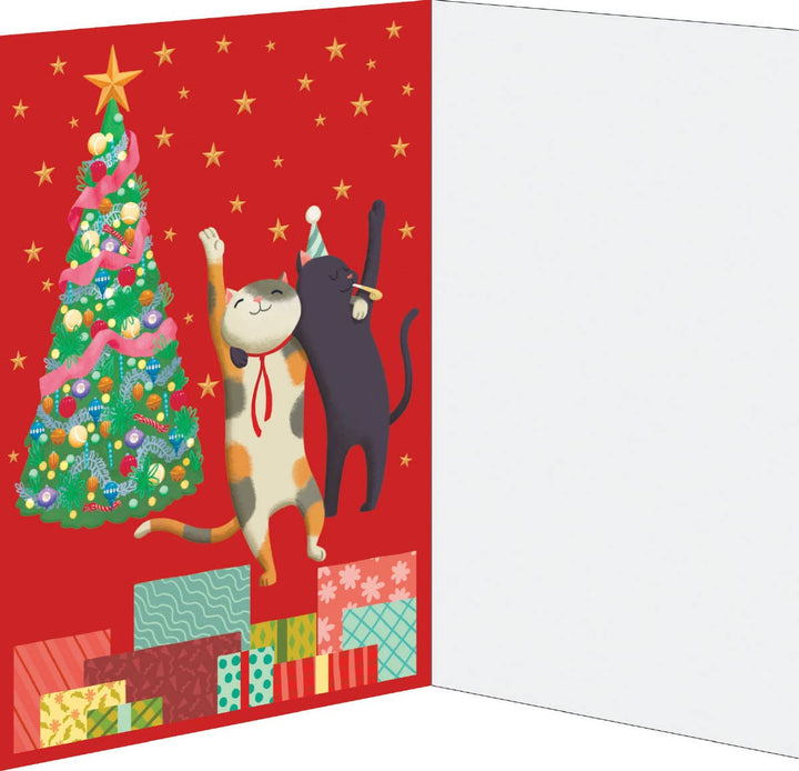 Meow Factor Advent Calendar Greeting Card - Merry PigletsRoger La Borde