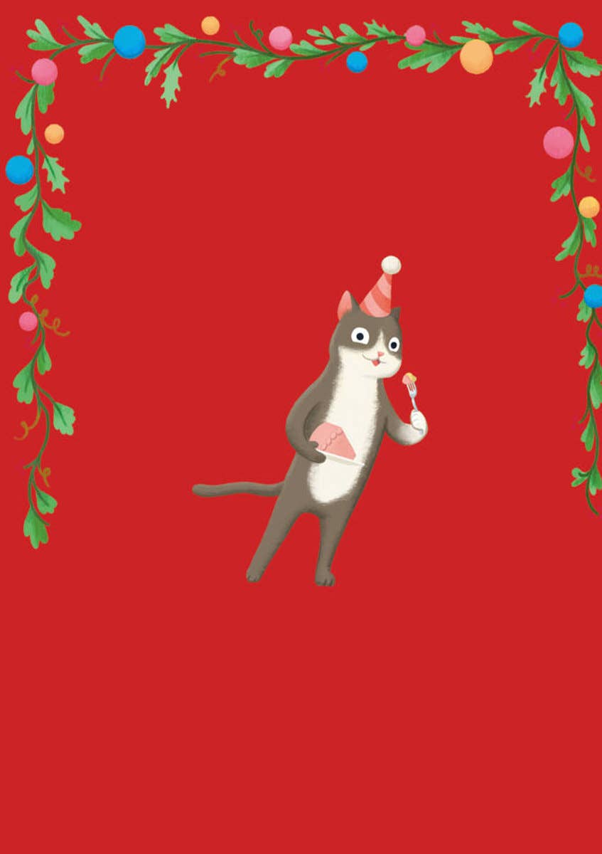 Meow Factor Advent Calendar Greeting Card - Merry PigletsRoger La Borde