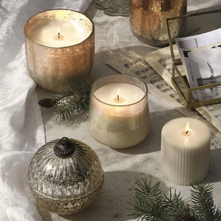 Mercury Glass Ornament Candle - 5 Varieties - Merry PigletsIllume