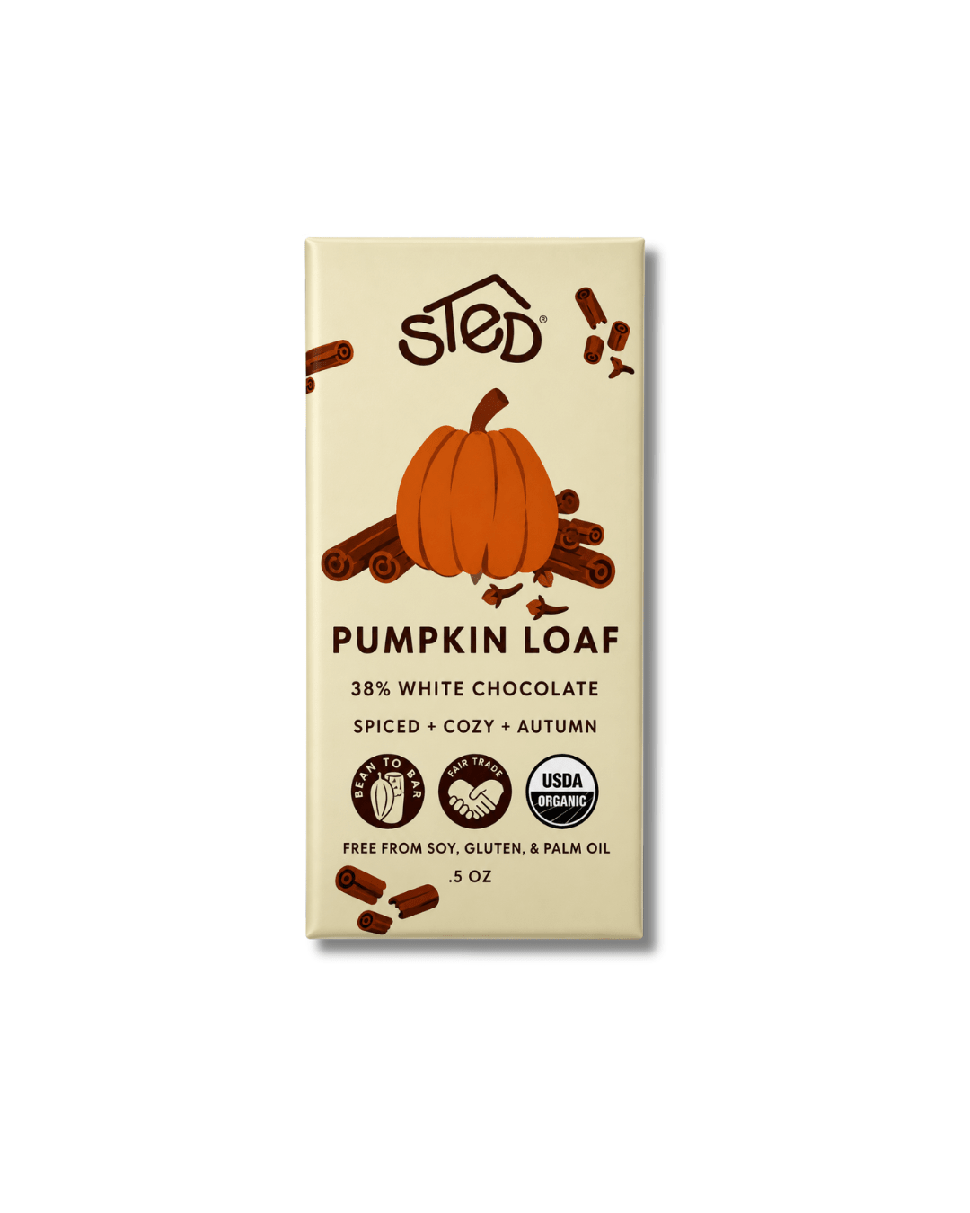 Mini Pumpkin Loaf White Chocolate Bar - Merry PigletsSted Chocolate
