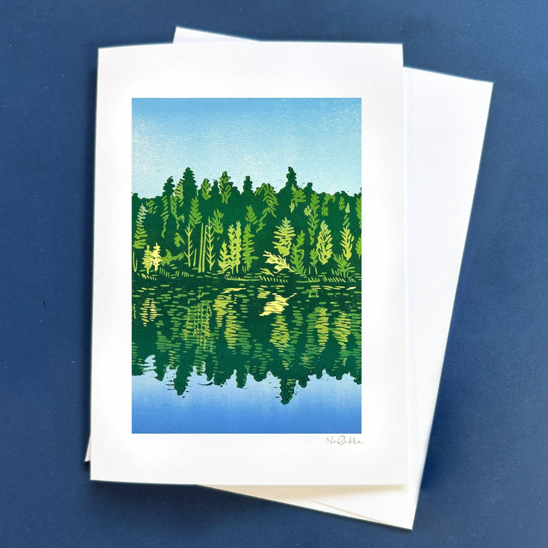 Moment of Reflection Greeting Card - Merry PigletsNan Onkka Prints