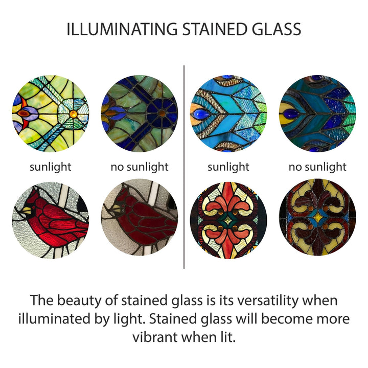 Multicolor Sunburst Stained Glass - Merry PigletsRiver of Goods
