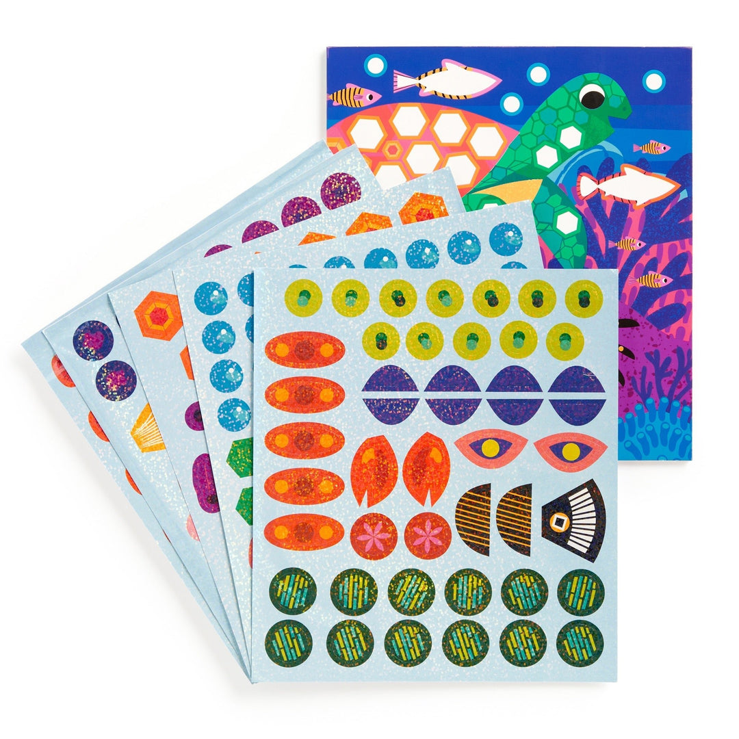 Ocean Life Sticker Sparkle Poster Activity Kit - Merry PigletsMerry Piglets
