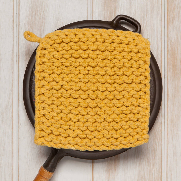 Ochre Knit Potholder - Merry PigletsDanica Heirloom