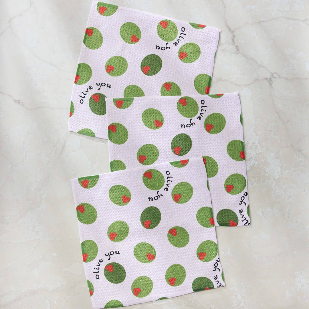 Olive You Dishcloth Set - Merry PigletsGeometry