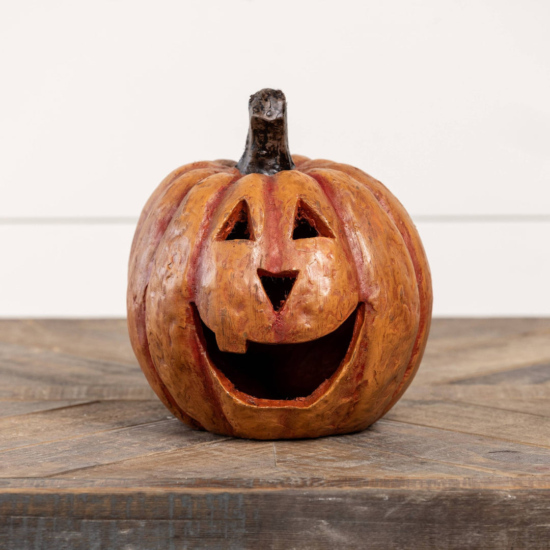 Orange Big Mouth Carved Pumpkin 8" - Merry PigletsRagon House