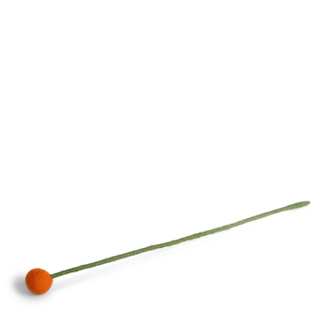 Orange Wool Pom Flower Small - Merry PigletsGry and Sif