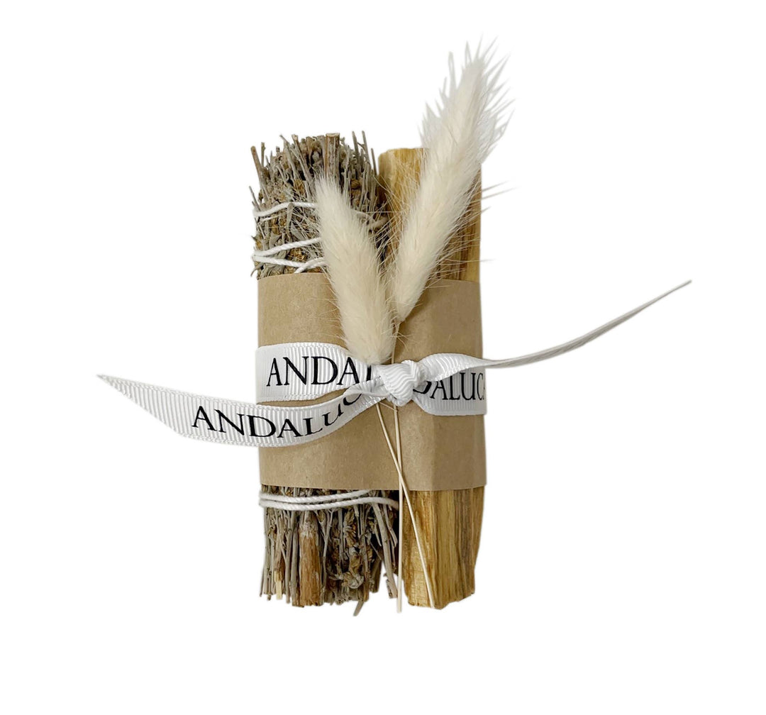 Palo Santo & Blue Sage Smudging Bundle - Merry PigletsAndaluca