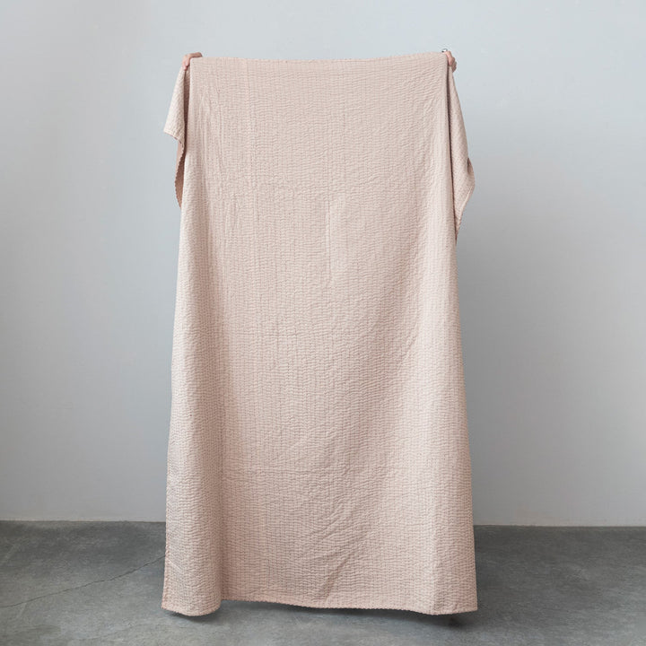 Peach Cotton Velvet Throw - Merry PigletsCreative Co - Op