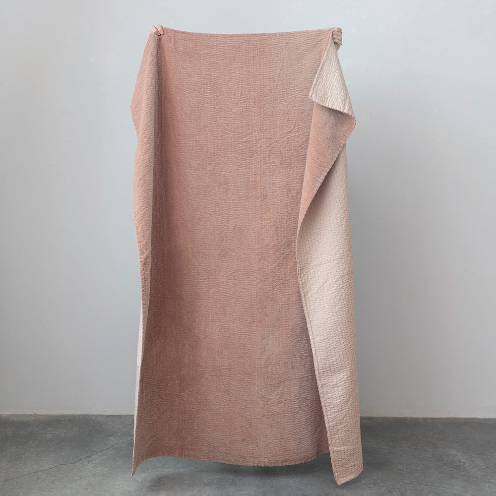 Peach Cotton Velvet Throw - Merry PigletsCreative Co - Op