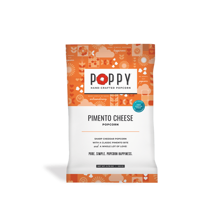Pimento Cheese Popcorn Snack Bag - Merry PigletsPoppy Hand-Crafted Popcorn