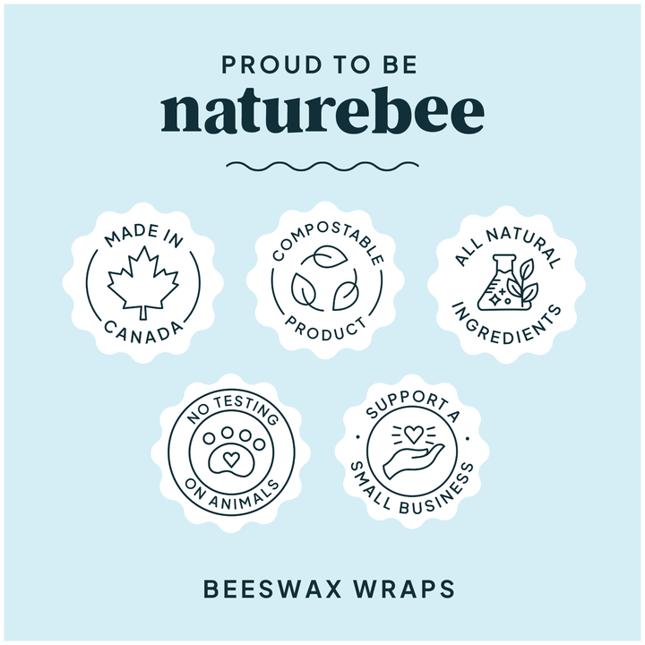 Pink Beeswax Wrap Variety Set - Merry PigletsNATURE BEE