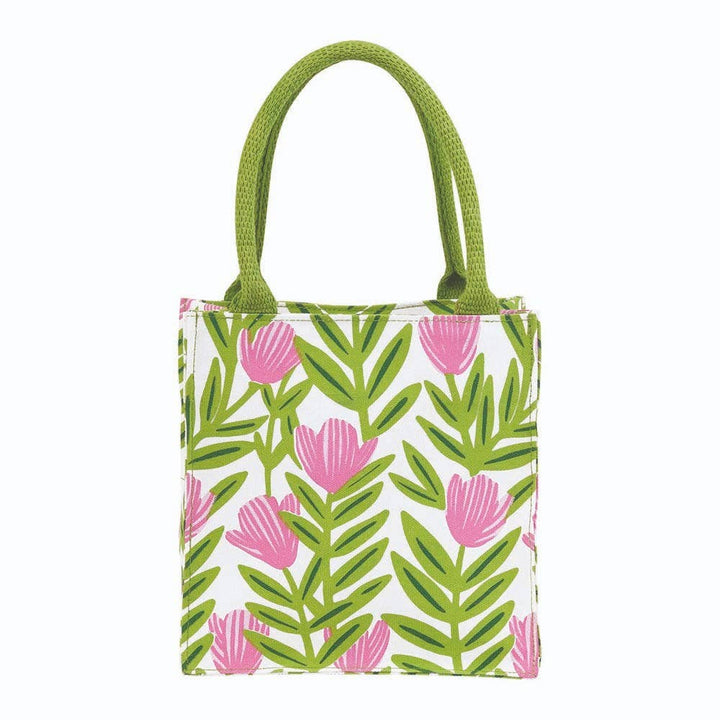 Pink Flower Reusable Gift Bag - Merry Pigletsrockflowerpaper