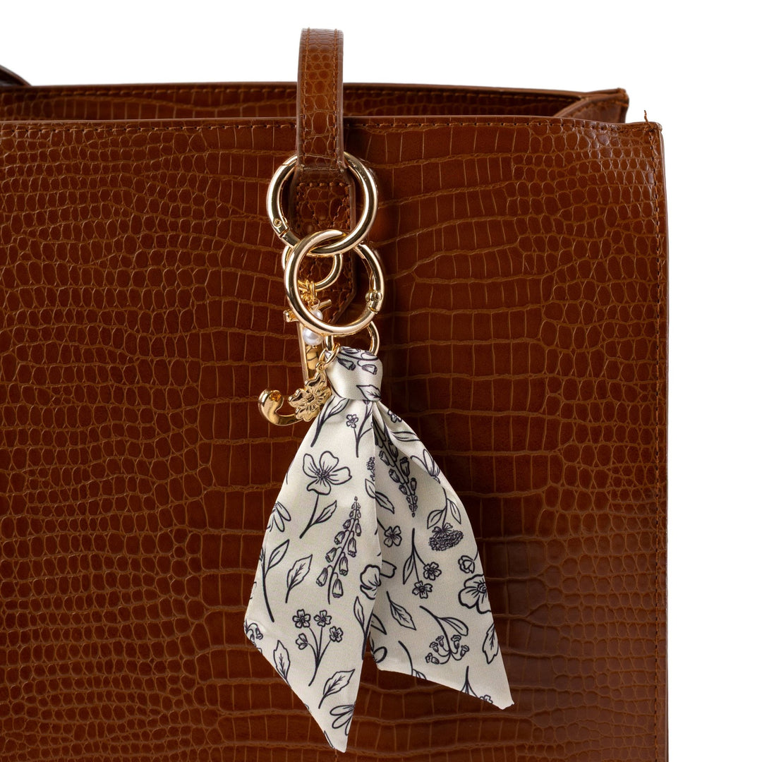 Porcelain Floral Satin Keychain - Merry PigletsElyse Breanne Design