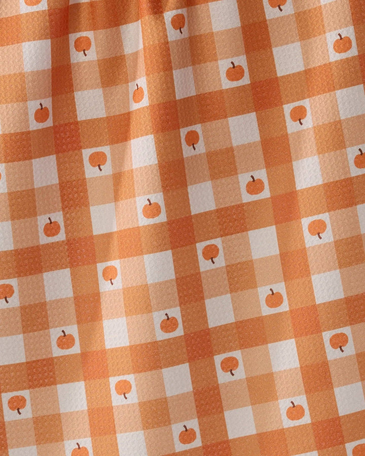 Pumpkin Check Geometry Tea Towel - Merry PigletsGeometry