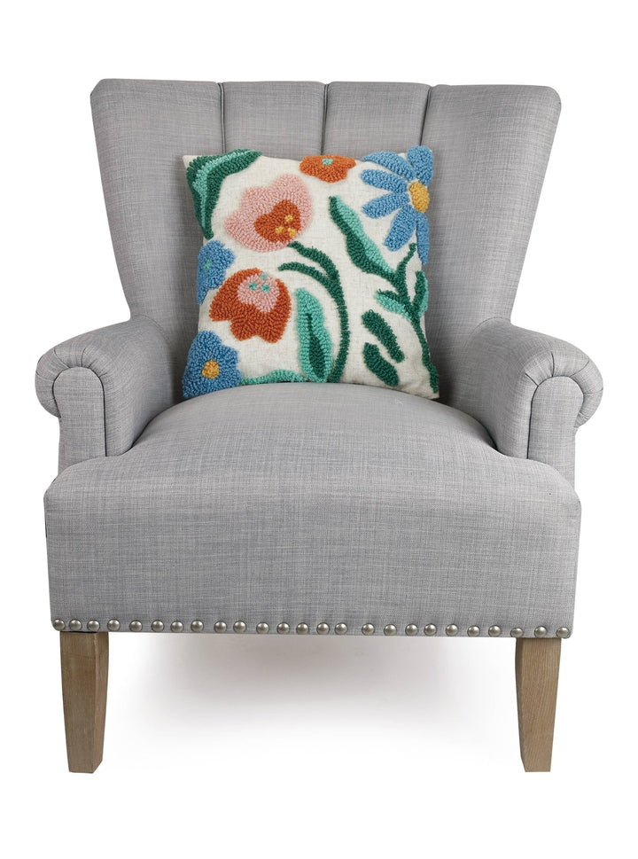 Rainbow Florals Wool + Linen Pillow - Merry PigletsPeking Handicraft
