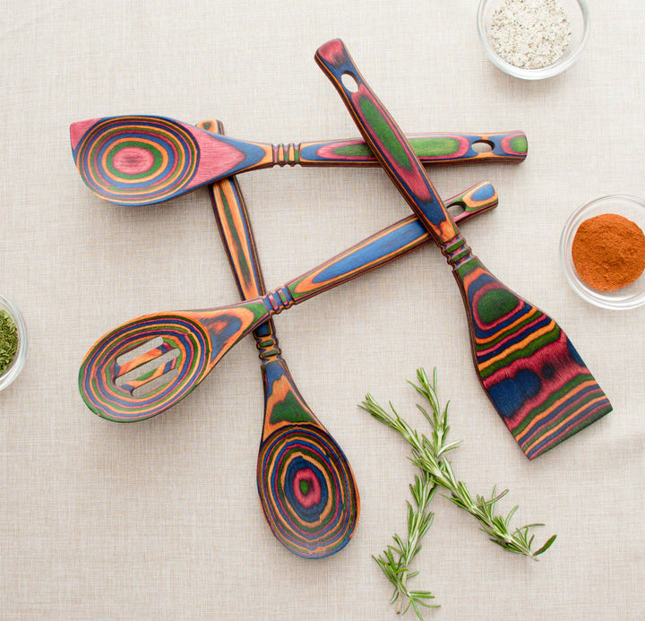 Rainbow Pakka Spoon - Merry PigletsIsland Bamboo