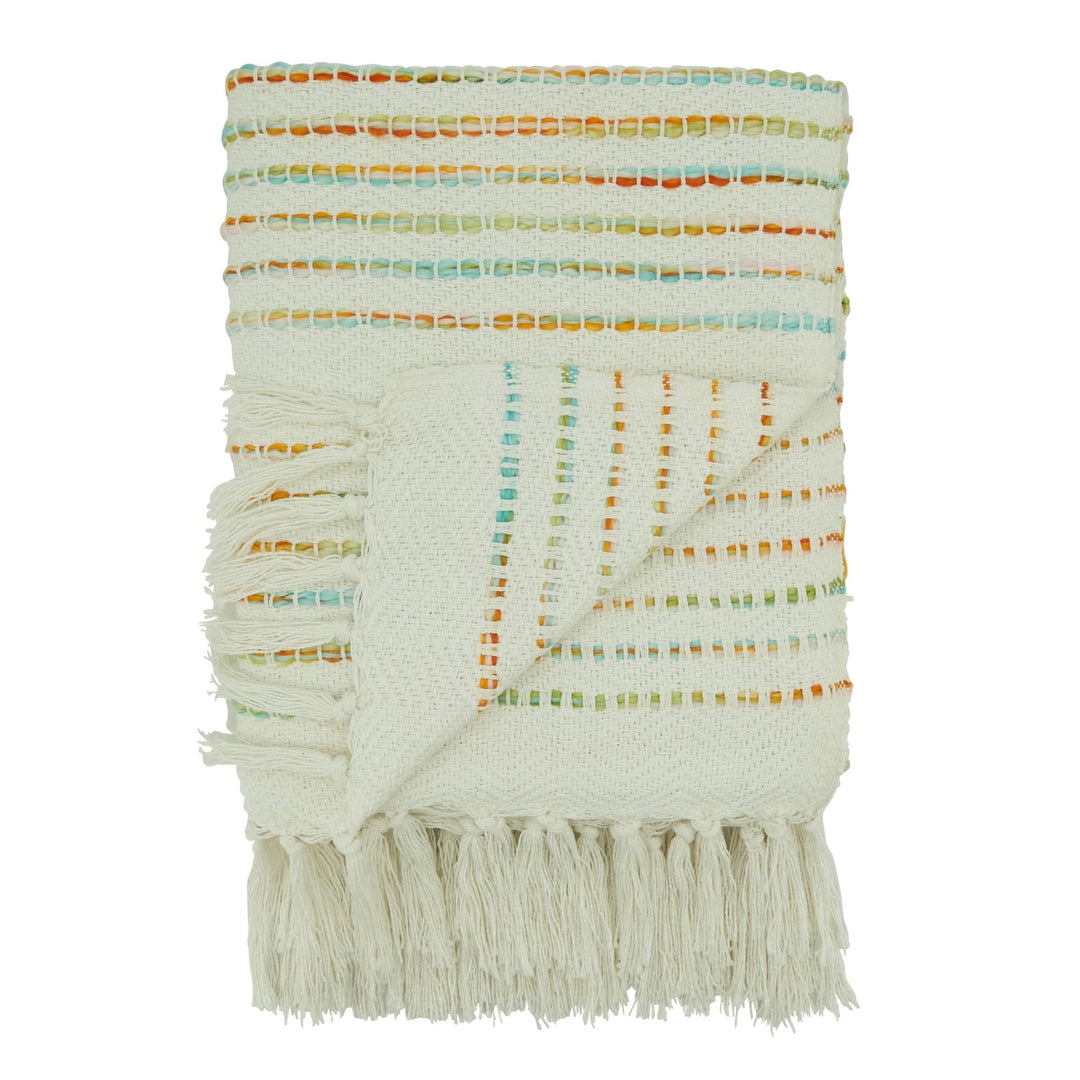 Rainbow Stripe Throw Blanket - Merry PigletsSaro Lifestyle