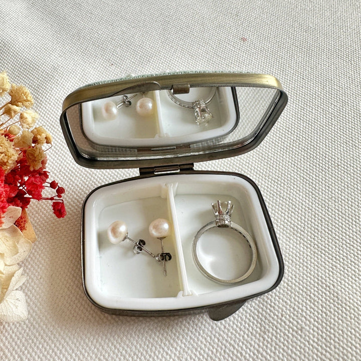 Red Poppy Embroidered Mini Jewelry Box - Merry PigletsQuince Fables