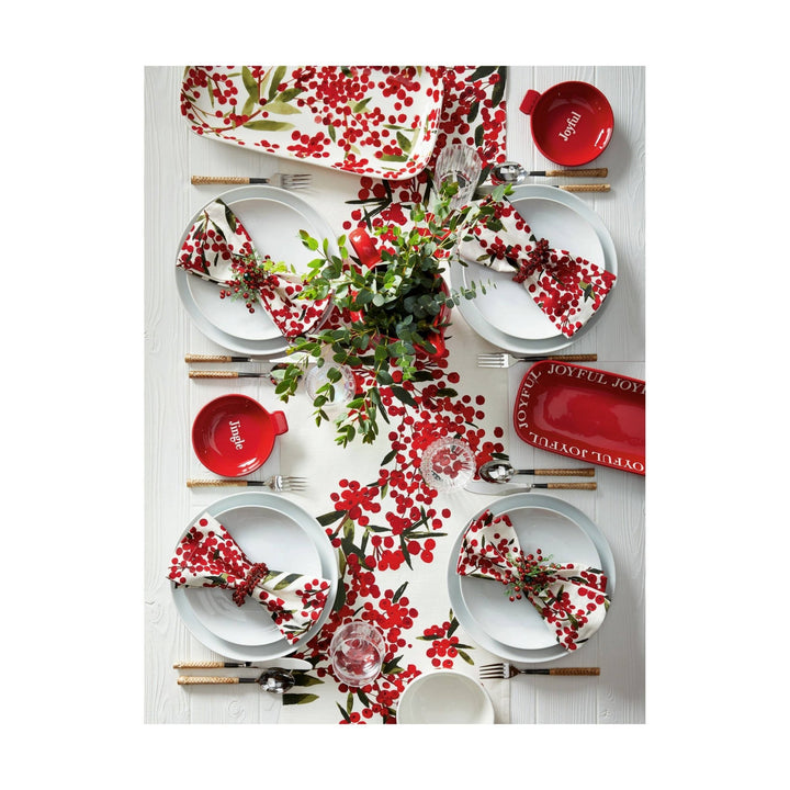 Red Sprig & White Berries Mug - Merry Pigletstag