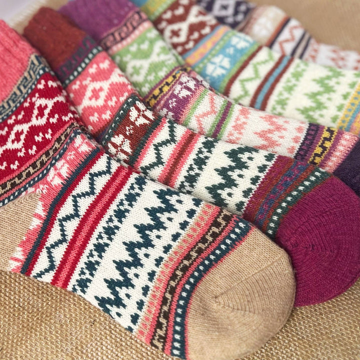 Retro Chevron Socks - Merry PigletsDaisy Dunes