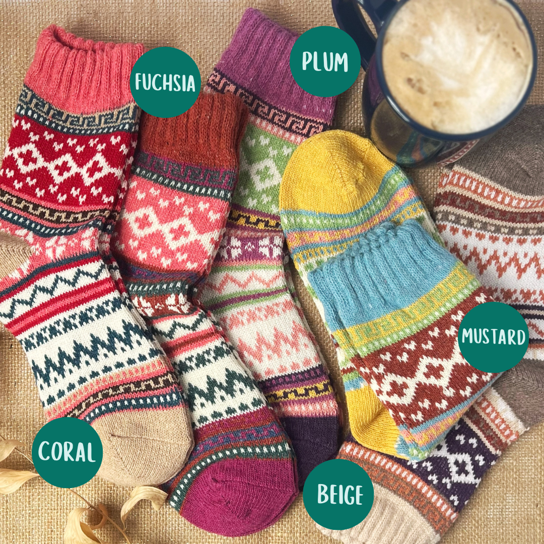 Retro Chevron Socks - Merry PigletsDaisy Dunes