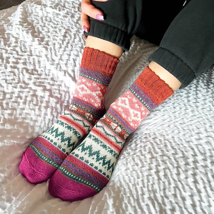 Retro Chevron Socks - Merry PigletsDaisy Dunes