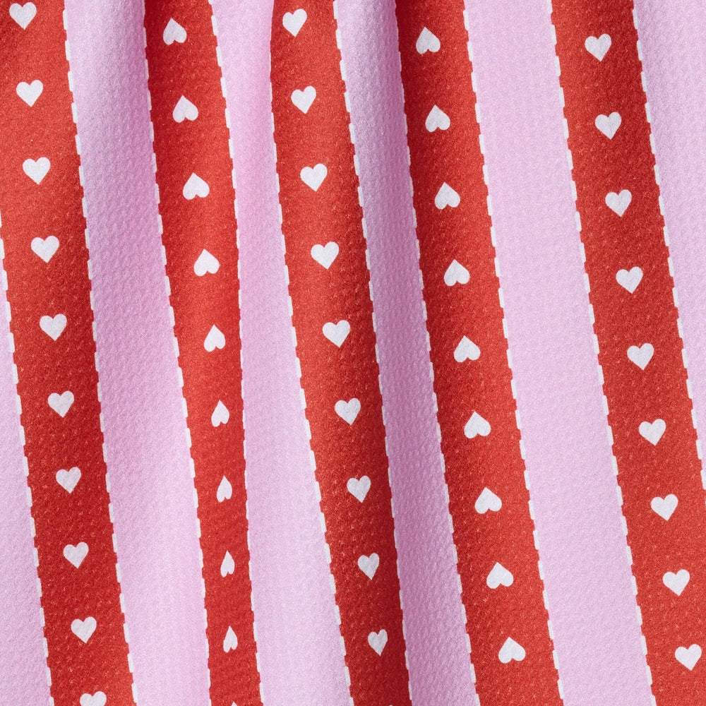 Ribbon Hearts Tea Towel - Merry PigletsGeometry