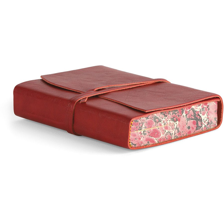 Roma Lussa Red Leather Journal - Merry PigletsCavallini Papers & Co.
