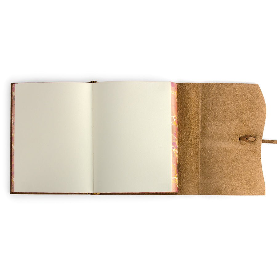 Roma Lussa Tan Leather Journal - Merry PigletsCavallini Papers & Co.