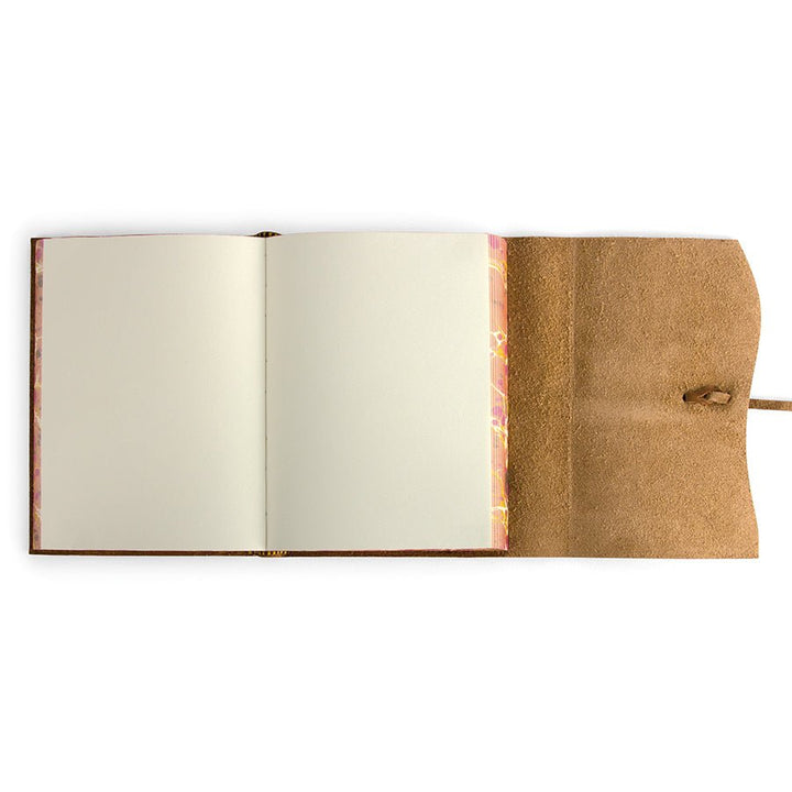 Roma Lussa Tan Leather Journal - Merry PigletsCavallini Papers & Co.