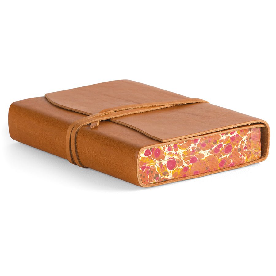 Roma Lussa Tan Leather Journal - Merry PigletsCavallini Papers & Co.