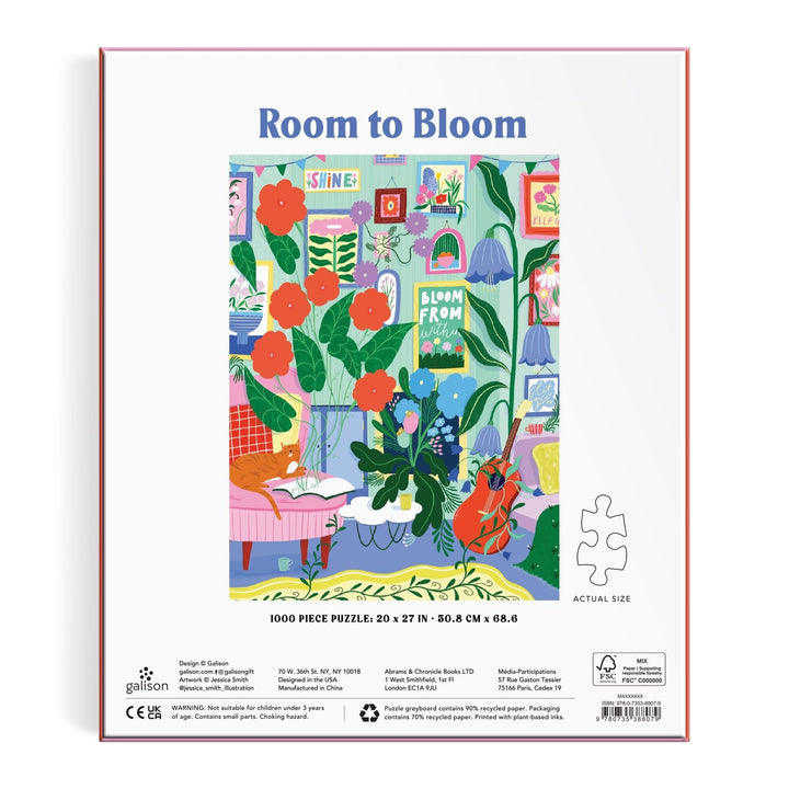 Room to Bloom 1000 Piece Puzzle - Merry PigletsGalison