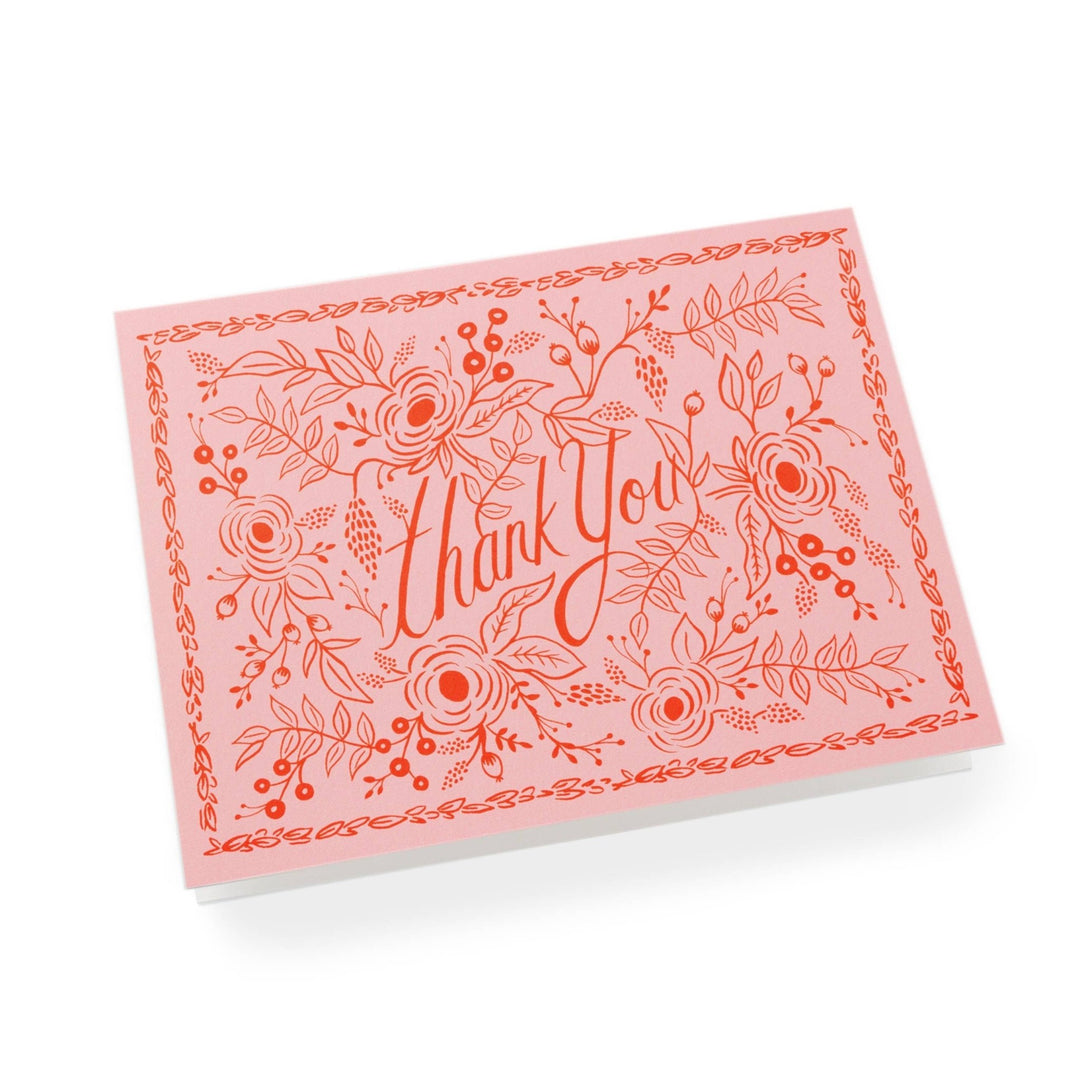 Rosé Thank You Greeting Card - Merry PigletsRifle Paper Co.